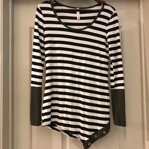 Long Sleeve Vanilla Bay Striped Shirt